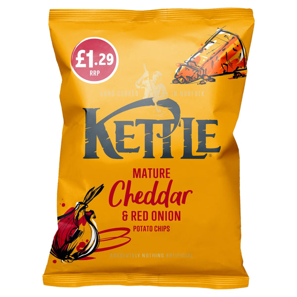 Kettle Chips Mature Cheddar & Red Onion Bag 80g