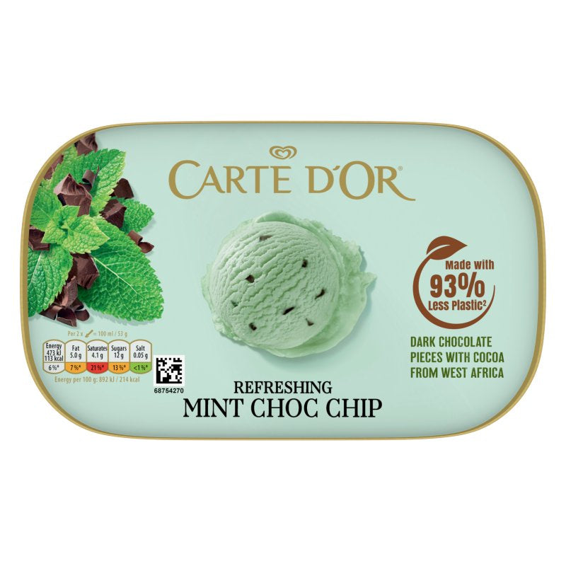 Carte D'Or Mint Choc Chip Ice Cream 900ml