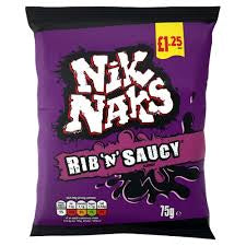 Nik Naks Rib 'N' Saucy Flavour 75g