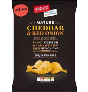 Jack's Mature Cheddar & Red Onion Crisps 120g