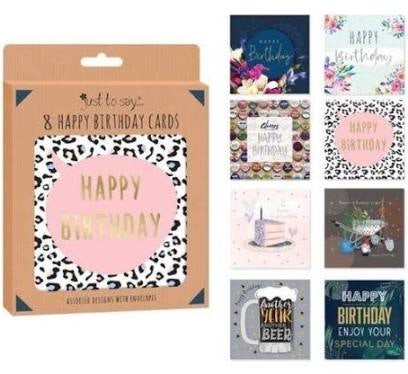 8 Happy birthday cards