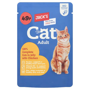 Jack's Cat Adult 100% Complete Cuts in Jelly with Chicken 100g