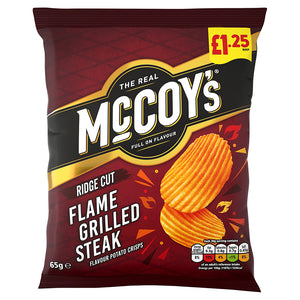 McCoy's Flame Grilled Steak 65g Win cash or crisps from the Bank of Mccoy’s