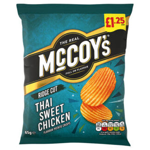McCoy's Thai Sweet Chicken Flavour Ridge Cut Potato Crisps 65g
