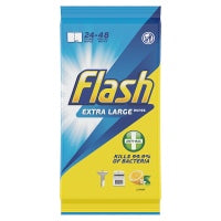 Flash Strong & Thick Wipes Made of 100% Recycled Fibers Anti-Bacterial 24 Wipes