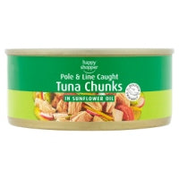 Happy Shopper Tuna Chunks in sunflower oil 160g