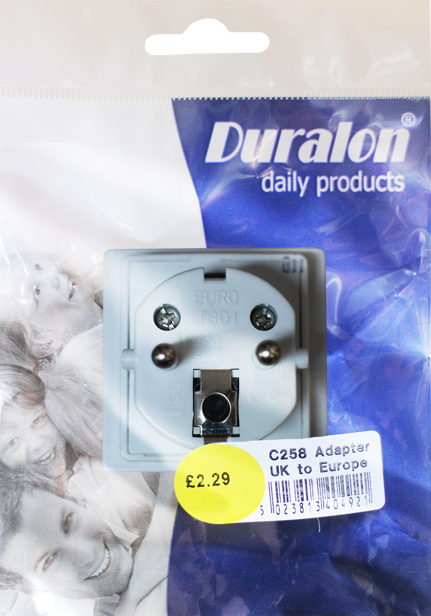 Duralon Travel Adaptor (UK to Europe)