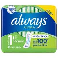 Always Ultra Normal (Size 1) Sanitary Towels 16 Pads