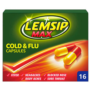 Lemsip Max Cold & Flu 16 Capsules