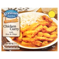 Kershaws Chip Shop Chicken Curry with Rice & Chips 460g