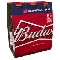 Budweiser Lager Beer Bottles 6 x 300ml