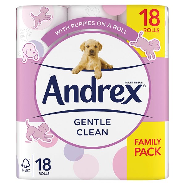 Andrex Gentle Clean Toilet Tissue 18 Rolls