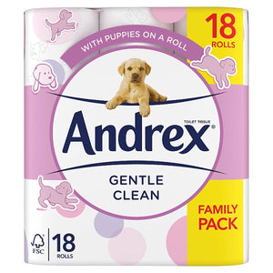 Andrex Gentle Clean Toilet Tissue 18 Rolls