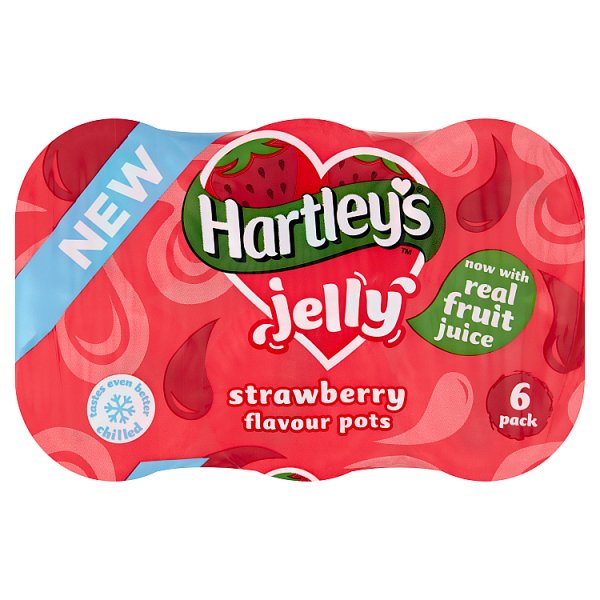 Hartley's Jelly Strawberry Flavour Pots 6 x 125g (750g)