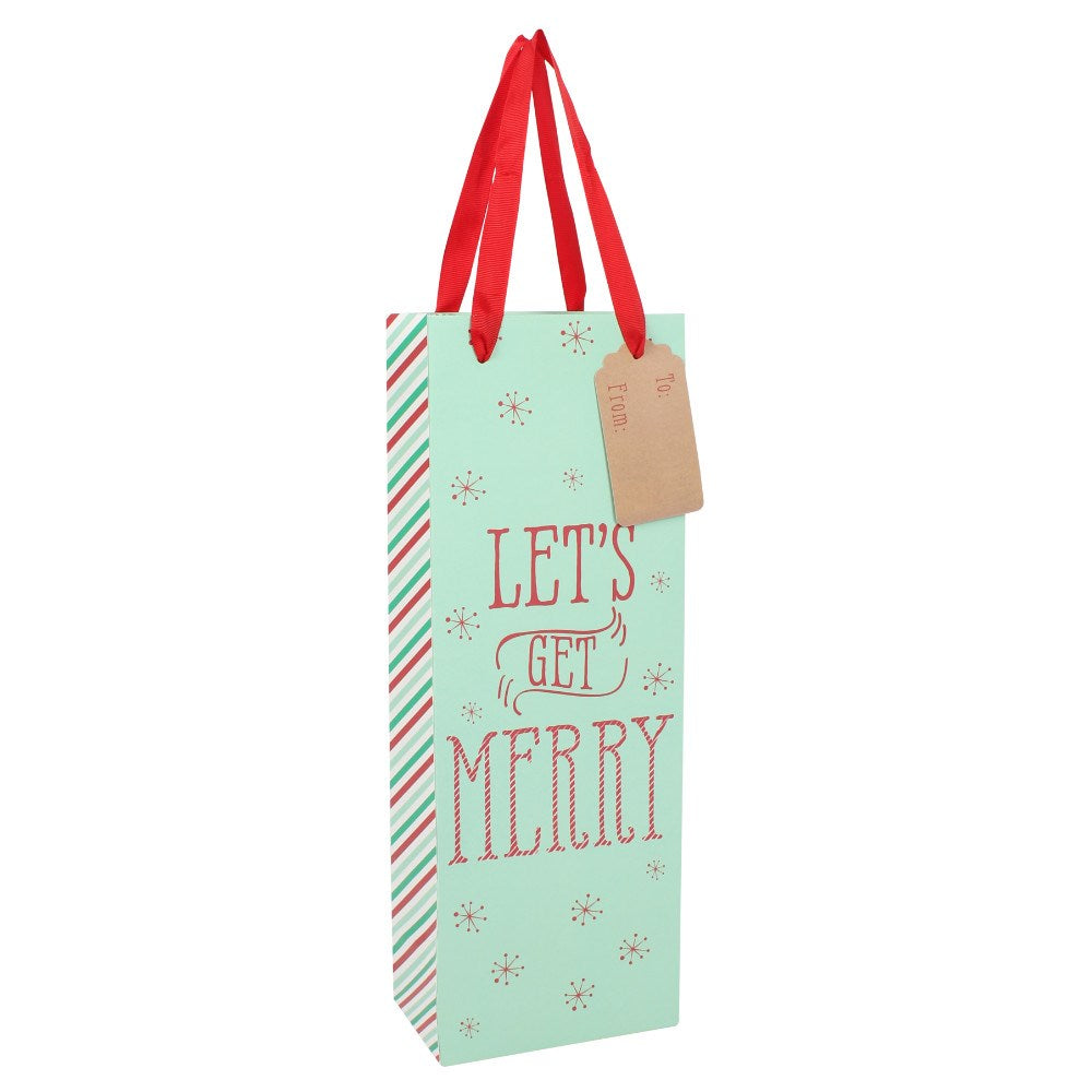 LET'S GET MERRY BOTTLE GIFT BAG