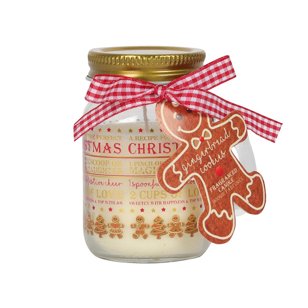 9CM GINGERBREAD COOKIES MASON JAR CANDLE