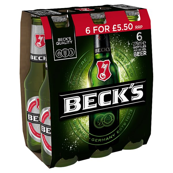 Beck's bottles 6 x 275ml