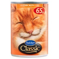 Butcher's Classic Chicken Chunks in Jelly Cat Food Tins 400g