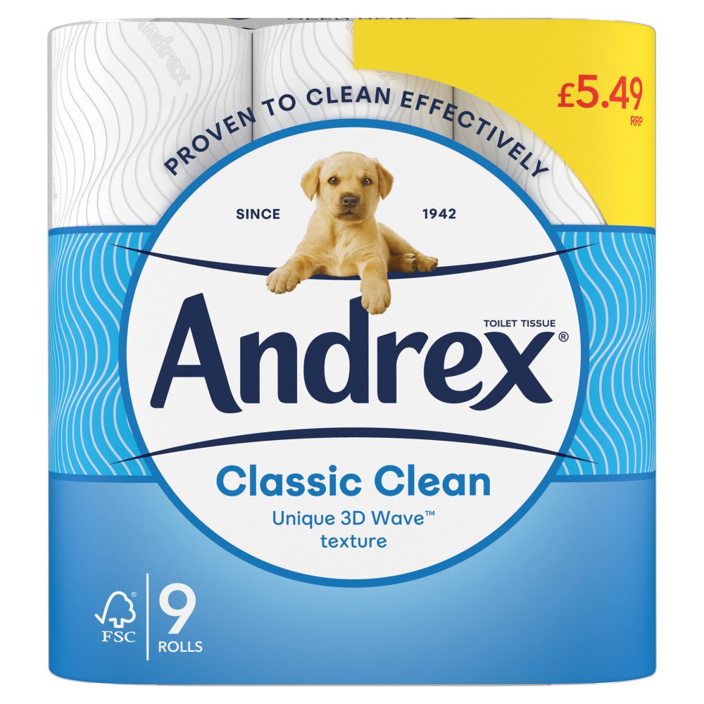 Andrex Classic Clean 9 pack