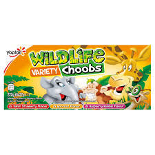 Wildlife Choobs Strawberry, Raspberry and Apricot Flavour Yogurt Tubes 6 x 37g