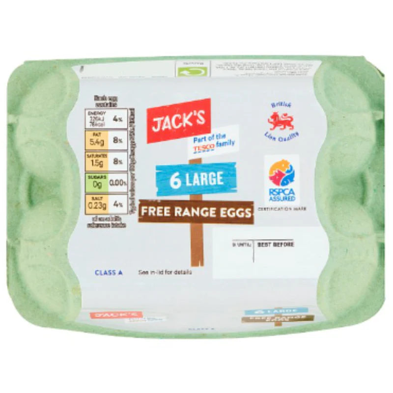 Jack's 6 Large Free Range Eggs