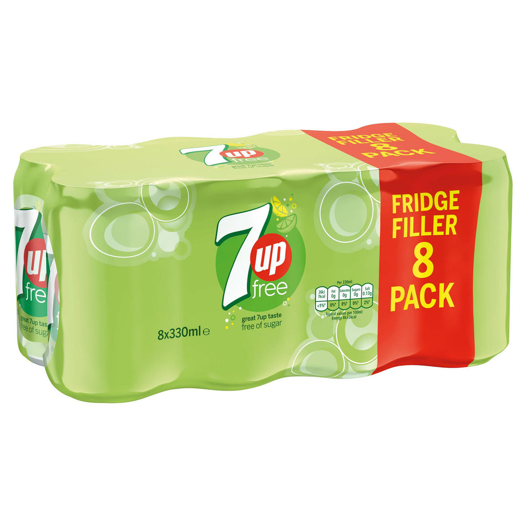 7UP Free Lemon & Lime Can 8 x 330ml