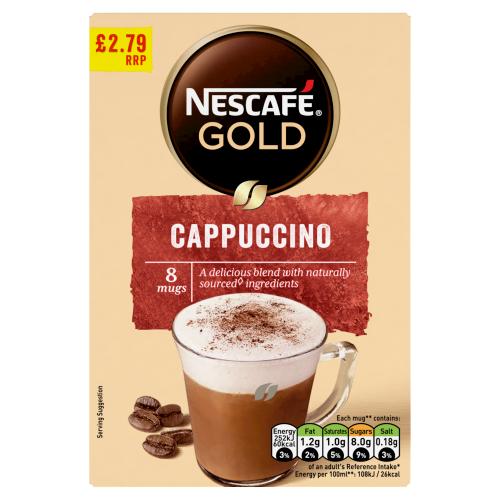 Nescafe Gold Cappuccino Instant Coffee 15.5g x 8 Sachets