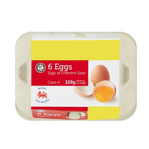 Free range value eggs x 6