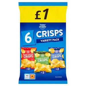 Happy Shopper 6 Crisps Variety Pack 6 x 20g