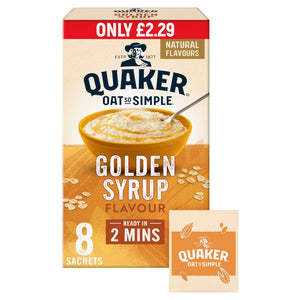 Quaker Oat So Simple Golden Syrup Porridge Sachets 8x36g