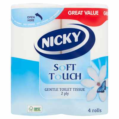Nicky 2 Ply 4 Rolls