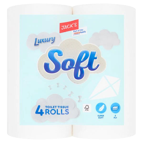 Jack's Luxury Soft Toilet Tissue 4 Rolls