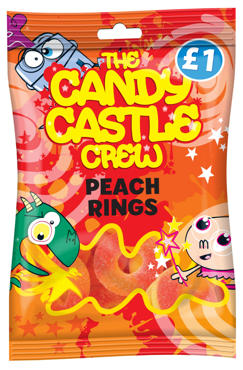Candy Castle Crew Peach Rings 90g