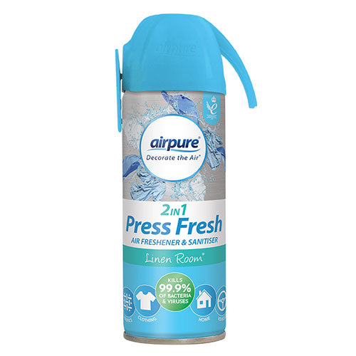 Airpure Press Fresh 2 in 1 Air Freshener Linen 180ml