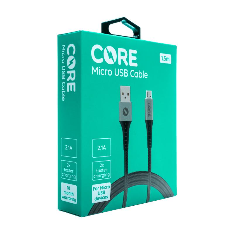 Core Bolt 1.5m Braided Micro USB