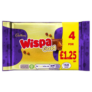 Cadbury Wispa Gold Chocolate Bar 4 Pack 134g