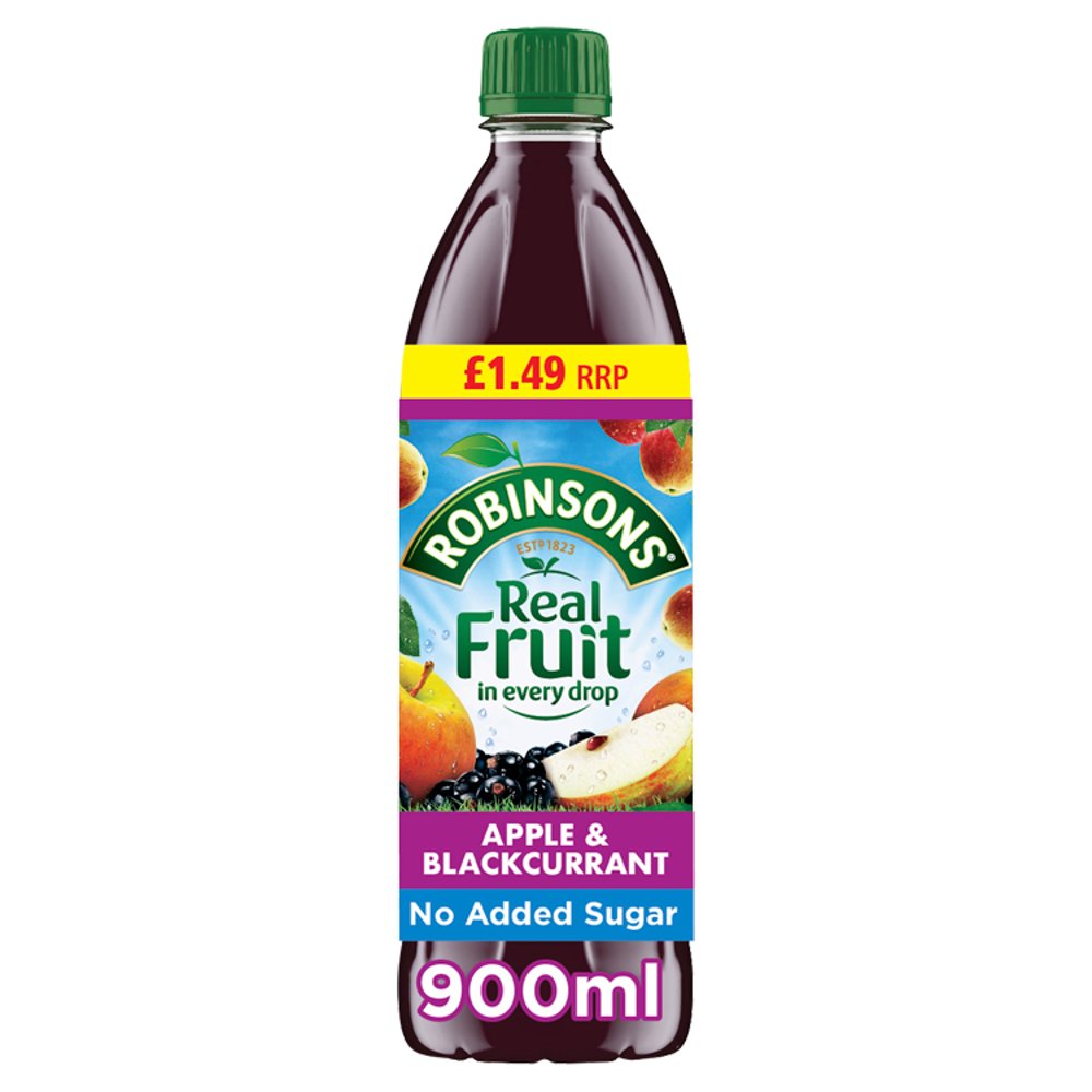 Robinsons Apple & Blackcurrant No Added Sugar Squash 900ml