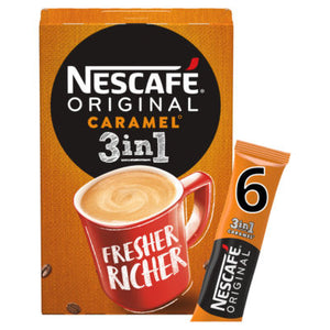 Nescafe 3in1 Caramel Instant Coffee, 6 sachets x 17g