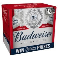 Budweiser Lager Beer Bottles - Premier League Edition 12 x 300ml