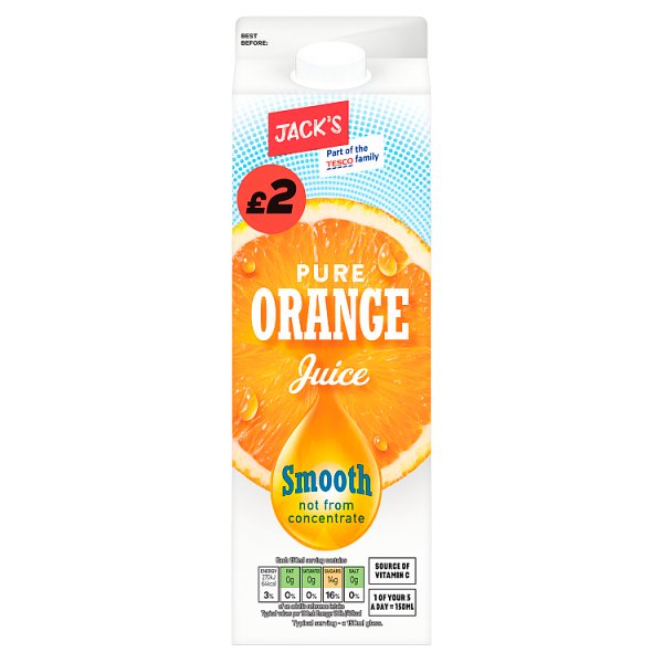 Jack's Pure Orange Juice Smooth 1 Litre