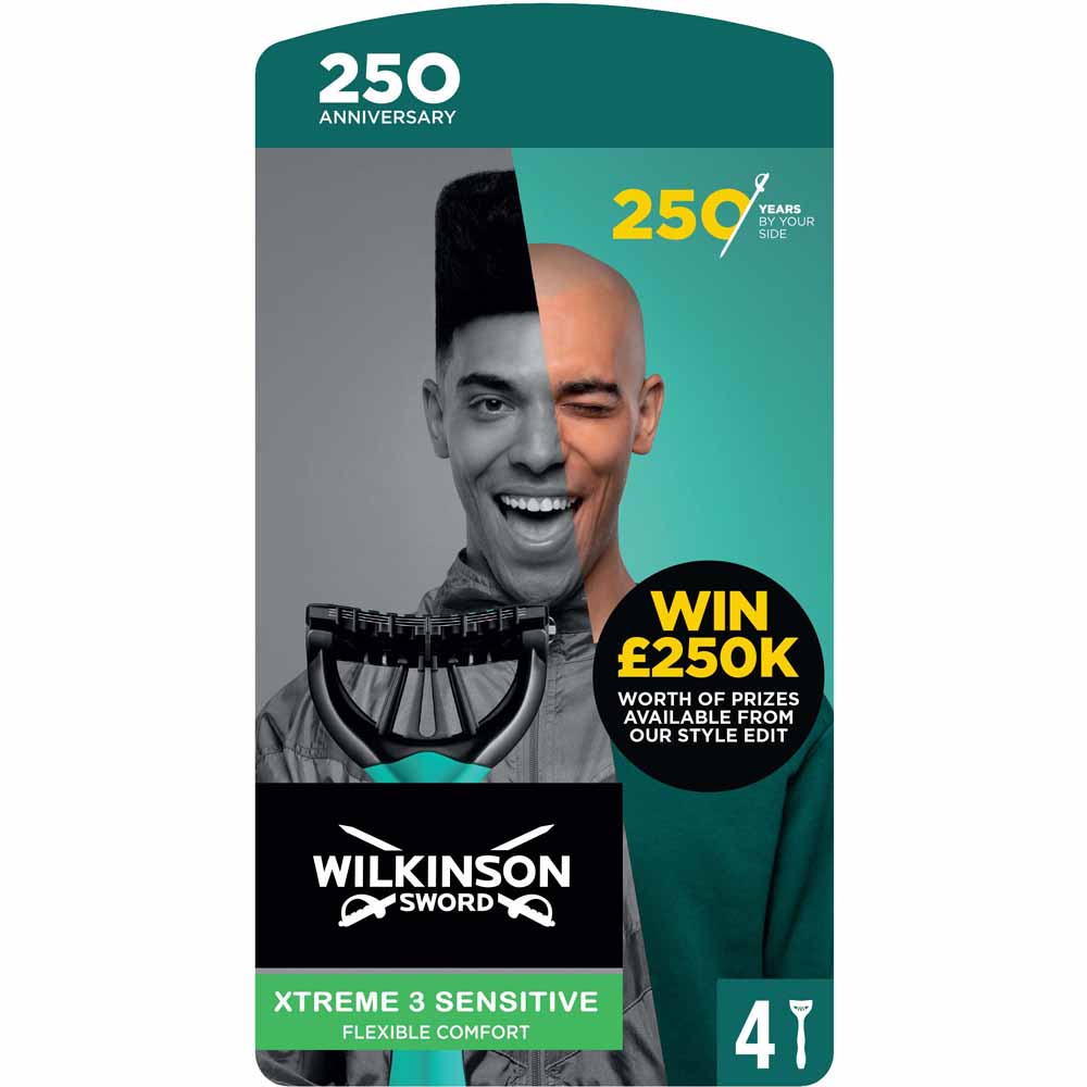 Wilkinson Sword Razor Xtreme 3 Sensitive Men's Razor 4 pack