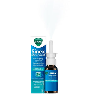 Vicks Sinex Micromist Decongestant Nasal Spray For Blocked Nose Bottle 15ml