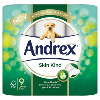 Andrex Skin Kind 9 Luxury Rolls