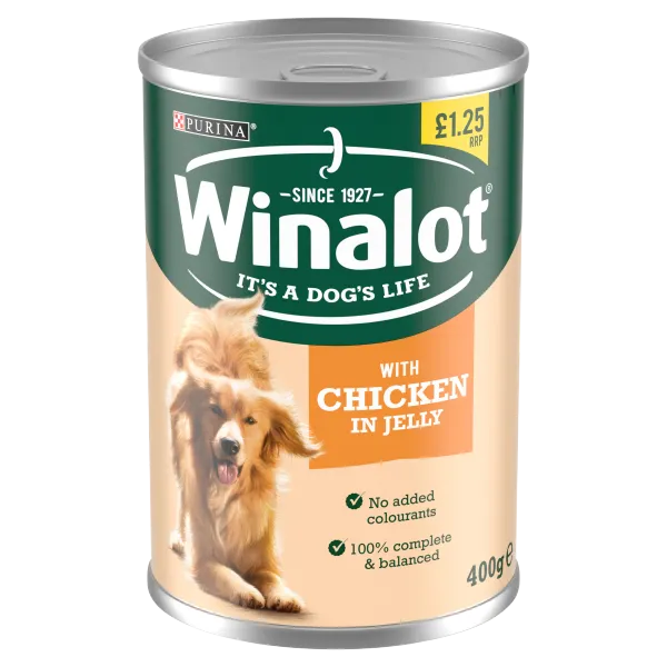 WINALOT Classics Tinned Dog Food Chicken in Jelly 400g