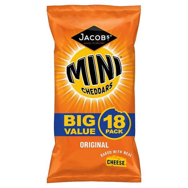Jacob's Mini Cheddars Original 18 packs (25g) 450g