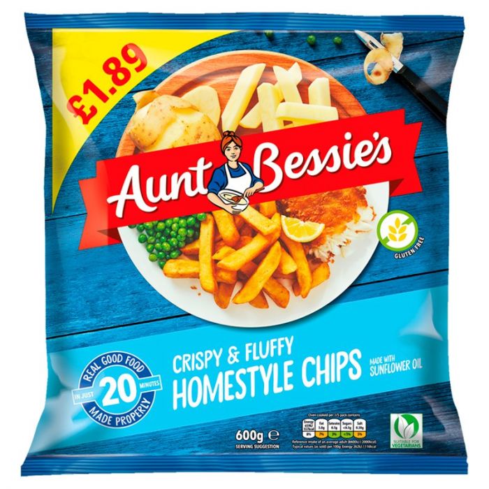 Aunt Bessies Homestyle Chips 600g