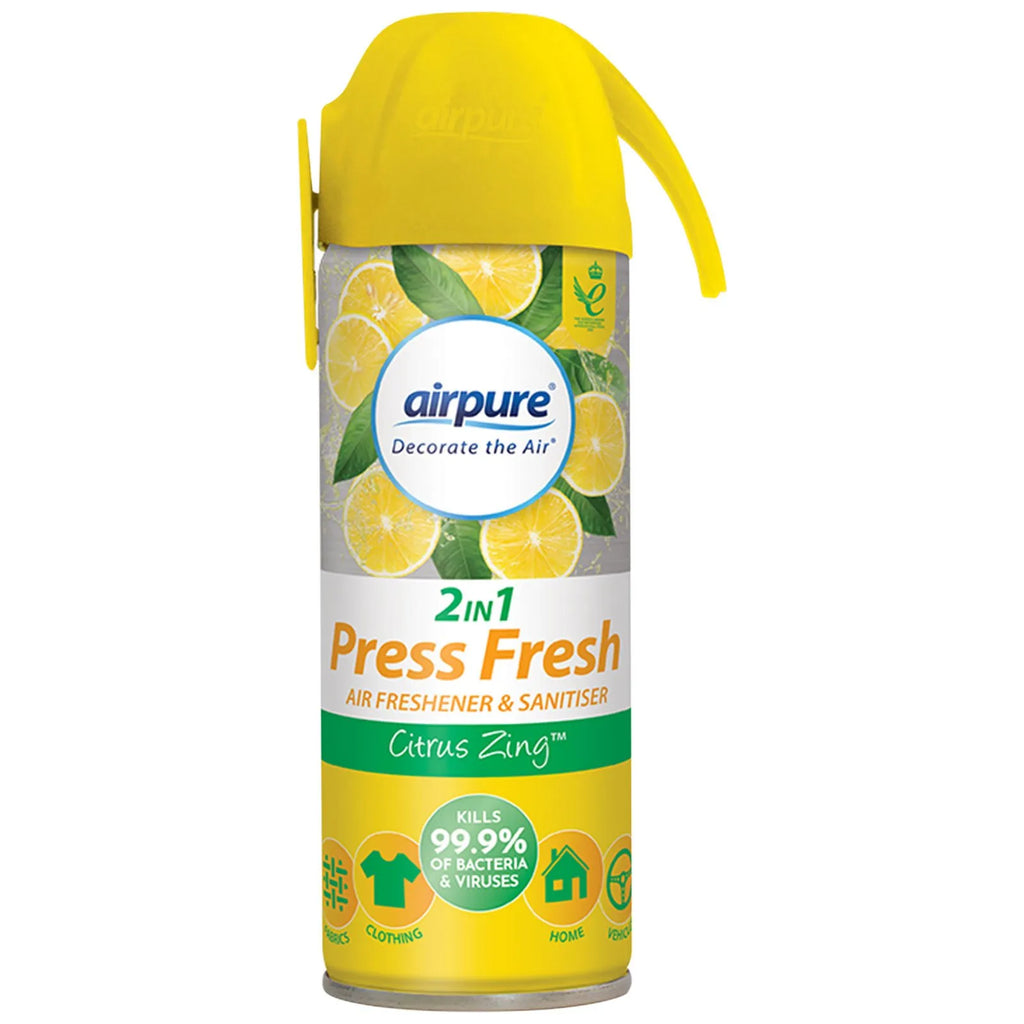 Airpure Press Fresh 2 in 1 Air Freshener Citrus 180ml