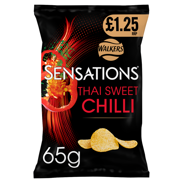 Walkers Sensations Thai Sweet Chilli Crisps 65g REDUCED TO CLEAR 14/09/24